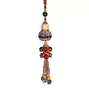 Car pendant inlaid gourd can be equipped with perfume crystal, Ping An boutique car interior jewelry car products jewelry
