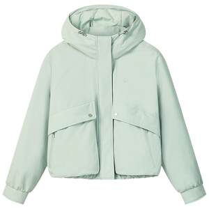 
[Same style as Yang Mi] FILA Women's Cotton Clothes 2026 Spring New Casual Loose Warm Flower Bud Hooded Jacket