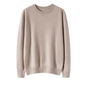 
2025 new round neck 100% pure cashmere sweater for men in autumn and winter knitted base shirt thin loose warm sweater