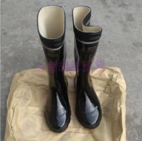Подлинный Шанхайский двойной деньги отражатель бренда, длительные однородные ботинки 2-019 полностью черные угольные шахты с высоким цилиндром