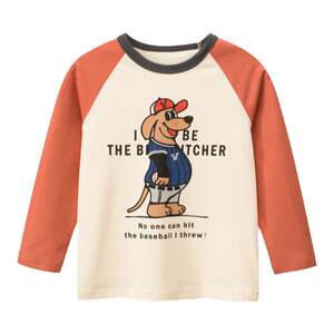 
27kids brand pure cotton children's clothing children's baby long-sleeved T-shirt boys Korean casual bottoming shirt children's spring clothing