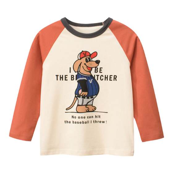 
27kids brand pure cotton children's clothing children's baby long-sleeved T-shirt boys Korean casual bottoming shirt children's spring clothing