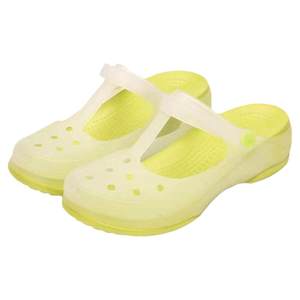 Croc shoes women's summer transparent jelly shoes nurse women's shoes outer wear beach shoes soft sole thick sole travel non-slip sandals
