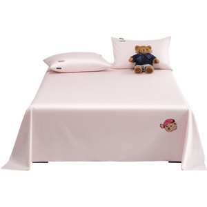 
TeenieWeenie Bear Xinjiang long-staple cotton bed sheet single piece cotton single and double satin quilt three-piece set 3