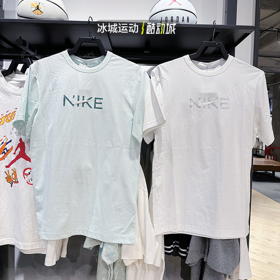 Nike/耐克2024年男夏圆领大勾印花透气休闲运动短袖T恤HF4635-394