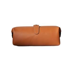 Master Lu's first layer cowhide handmade genuine leather men's body storage bag bracelet walnut and cultural relics storage bag bag makeup