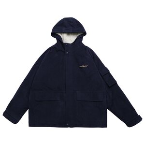 Mr. Montmart's Korean street couple lamb cashmere jacket Korean version of loose men and women students cotton coat hooded winter