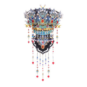 Art model x has launched a new Forbidden City Joint Phoenix Crown National Style Three-dimensional Refrigerator Puzzle Metal Assembly Handmade Diy Toys