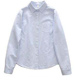 
Korean style, fresh vertical stripes, loose cotton Oxford commuter shirt, women's long-sleeved base shirt, trendy underwear