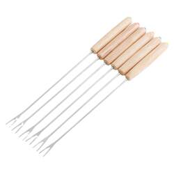 Octopus meatballs with needle steel fork chocolate cheese hot pot fork Hong Kong egg pick needle steel needle barbecue needle