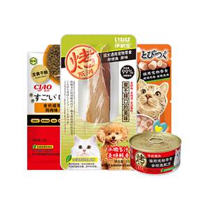 
Inabao chirping cat strips cat snacks Miaohao dried chicken breast canned wet food staple food ciao new customer taster gift box