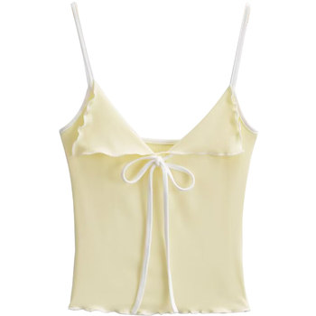 Bow suspender pure sweet and spicy vest
