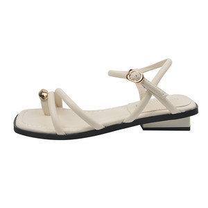 
Beautiful fashion sandals for women, fashionable and high-end summer outerwear, 2026 super hot new style, Roman flats with skirts