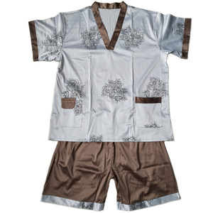 
New pure cotton tribute satin bath clothes, sweat steam clothes, home sauna massage clothes for women, cotton couples, foot massage, beauty