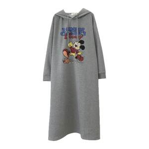 
Nuochu maternity dress, age-reducing Mickey hooded long skirt, spring and autumn casual cotton long-sleeved sweatshirt skirt
