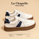 여성을위한 La Chapelle 메쉬 도덕적 훈련 신발 2024 여름 새로운 핫 스타일 통기성 플랫 밑창 복고풍 캐주얼 흰색 신발
