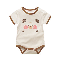 Baby pure cotton short-sleeved summer coat thin outer wear