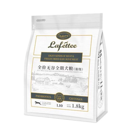 
Lafite Lafite dog food, full price milk cake, duck meat and pear to remove tear stains, low-temperature baked Lafite dog food for puppies
