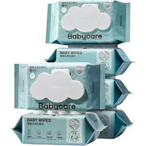 
babycare thickened baby hand and mouth wipes baby wipes safe and non-allergenic large bag