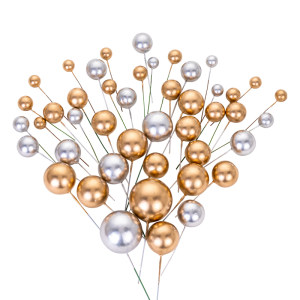 100 cakes decorative golden ball silver ball color ball color ball golden ball birthday party plug -in accessories decoration
