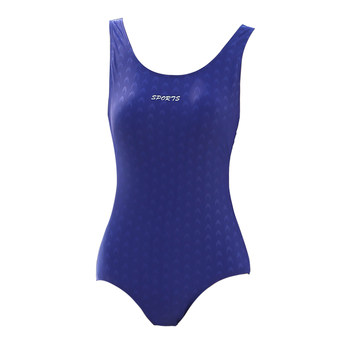 Pure -colored dark -line conjoined women's professional competitive swimsuit
