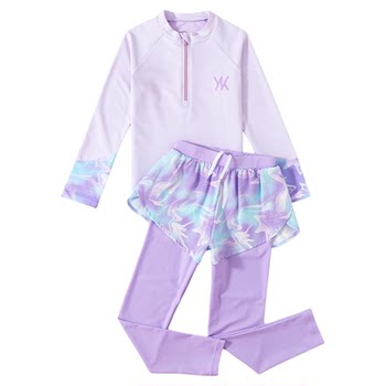 Children's swimsuits, girls' split long sleeves, trousers, swimsuits