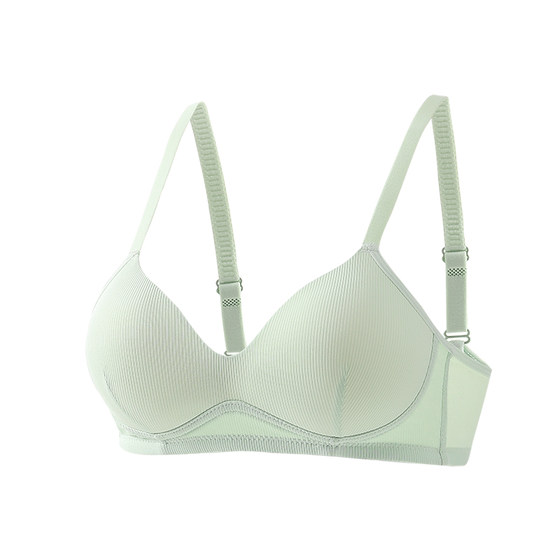 Seamless underwear women's push-up small breast summer thin section student high school girl bra big breasts show small anti-sagging bra