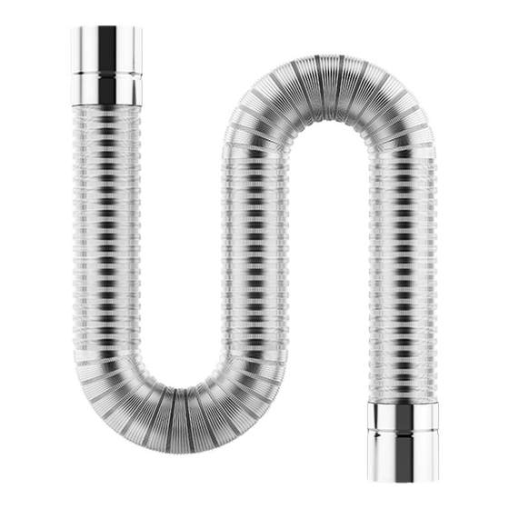 
Water heater natural gas exhaust duct thickened stainless steel 60 extended strong exhaust duct lengthened pipe accessories
