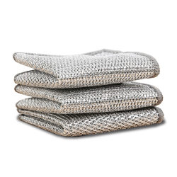 Steel Wire Dish Cloth No Oil Sticky Kitchen Special Wire Cleaning Imitation Steel Wire Ball Rag Wear-resistant Brush Pot and Bowl Artifact
