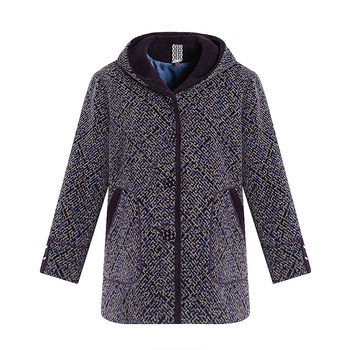 Yalu mother winter hooded cotton mink velvet coat