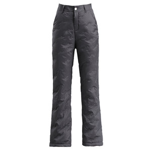 
Gray slightly flared down pants for women's outer wear, fashionable high-waisted plus fleece flared pants for winter 2026 new thickened cotton pants