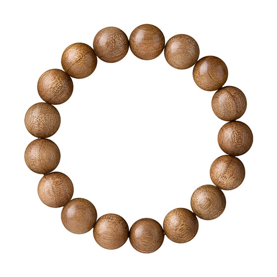 
Qingxiangtai golden nanmu bracelet authentic men's collection-grade natural Buddhist beads tray sandalwood wood cultural bracelet