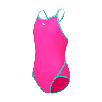 Haosha children's swimsuit girls professional racing hosa girls training rainbow color thin belt quick-drying one-piece swimsuit