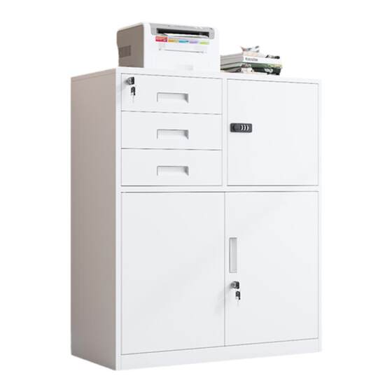 Iron low cabinet office small file cabinet multi-bucket printer cabinet drawer with lock under table movable storage cabinet tool cabinet