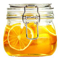 Lemon passion fruit glass bottle thickened sealed jar