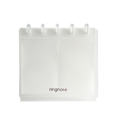 Ringnote Compact 3-inch 2-grid Simple Transparent Card Book Tabletop Star Card Storage Book Mushroom Hole