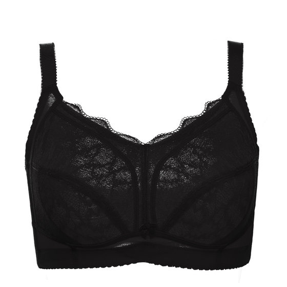 Large -size lingerie Women without steel circle Fat MM full cup full chest large breasts, small bras, gathered anti -drooping bra