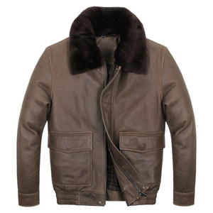 European and American leisure leather leather leather coat men enter the oral layer of pure cowhide jacket large size flying service winter thick leather jacket