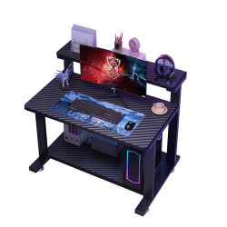 Carbon fiber computer desk desktop home integrated e-sports desk multi-layer office desk small apartment mobile learning table
