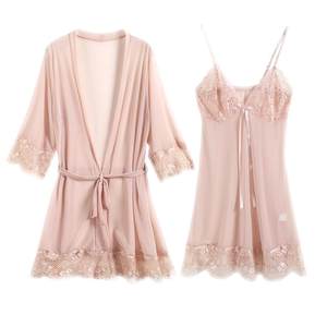 
Sexy Pajamas Women's Lace Suspender Nightgown High-end Royal Sister Plus Size Pure Desire Autumn and Winter 2025 New Stimulating Underwear