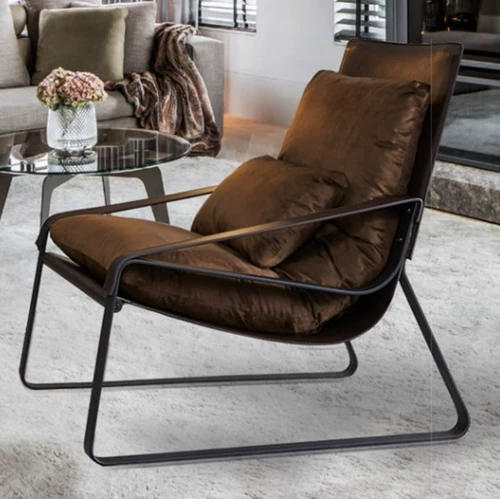 Nordic Light Luxury Single Dofa Стул Современный простые гостиные балконы -лаунж -стул дизайнер Lazy Staud Art Leisure Стул