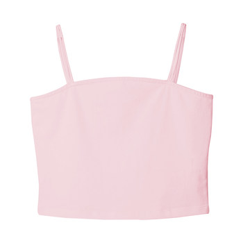 Pink small suspender vest for women with breast pads
