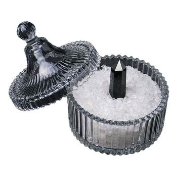 Natural purple and white powder citrine gravel ornaments