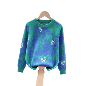 
Boys' sweaters 2026 new spring and autumn children's sweaters pure cotton big children's sweaters winter plus velvet thickened boys