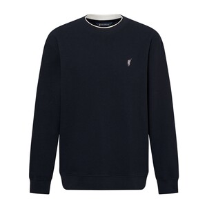 
POLOWALK men's round neck sweatshirt 2025 autumn new waffle long-sleeved solid color inner casual top