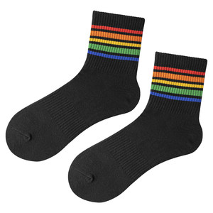 
Zimo socks summer men's mid-tube thin high street ins trendy brand mid-top hip-hop skateboard Korean version pure cotton yarn
