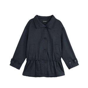 
pusumede [30% off spot goods] Gaozhi aura stand collar drawstring waist windbreaker women's loose casual jacket