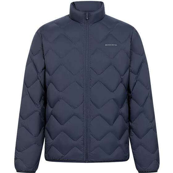 
[Goose Down] Bosideng Men's Short, Thin, Simple Stand Collar Storage Down Jacket