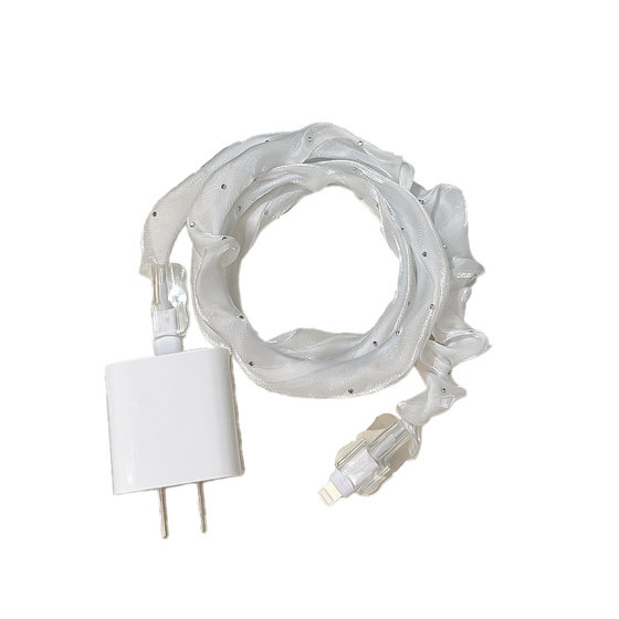 
Mesh with drill data cable protection case against breakage applicable to Apple 17/16/15/14 Huawei oppo Xiaomi vivo/ipad mobile phone charging cable protection charger anti-cat bite winding cable