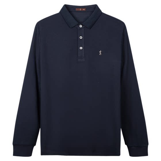 
Talented mulberry silk long-sleeved POLO shirt for men 2025 spring and autumn new slim fit breathable business casual T-shirt top